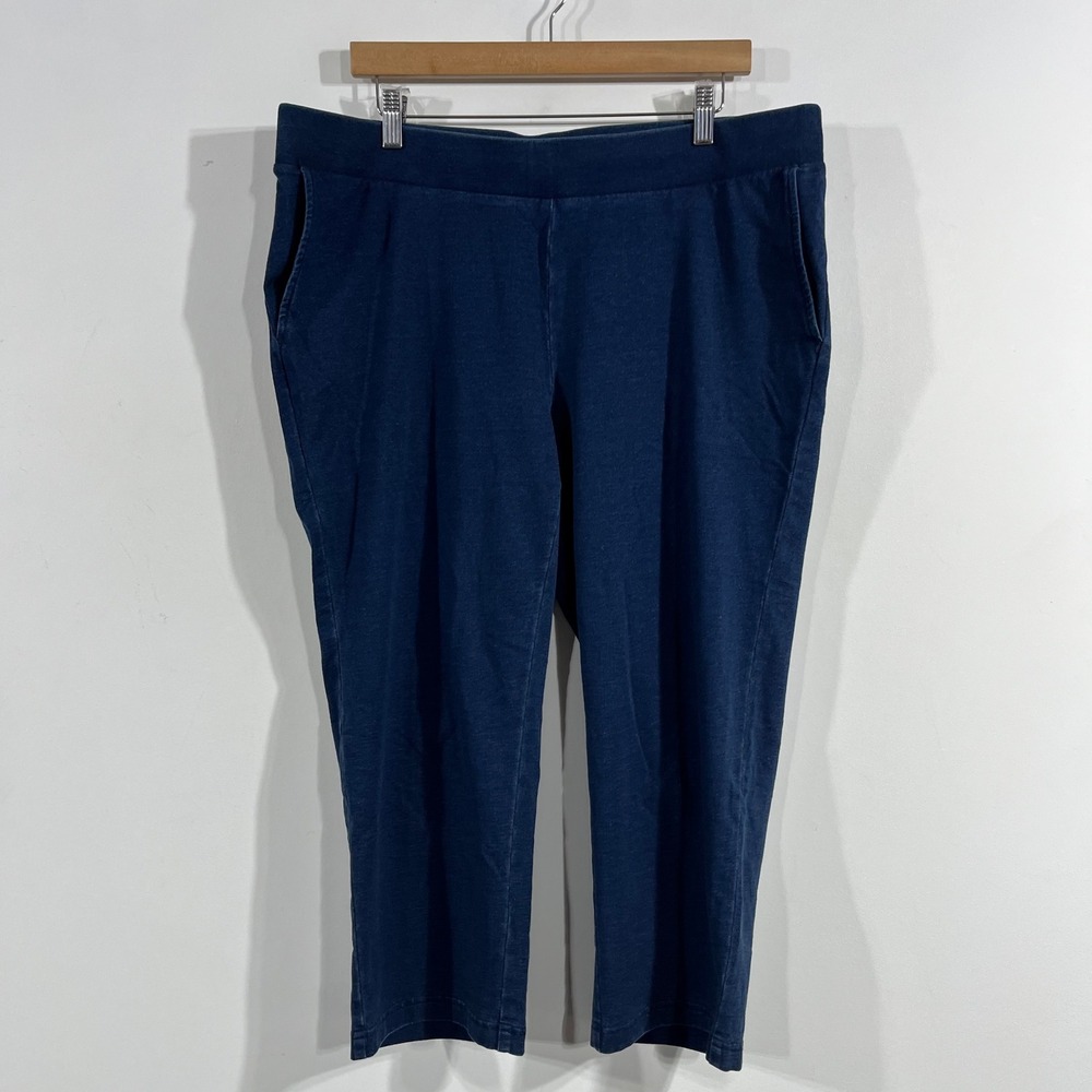 J. Jill Pure Jill Indigo Slim Crops Blue Stretch Pull On Pants XL Petite NEW